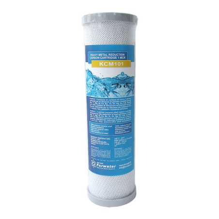 KCM101 - CARTUCCIA CARBONE COCCO RIDUZIONE METALLI PESANTI 1mcr